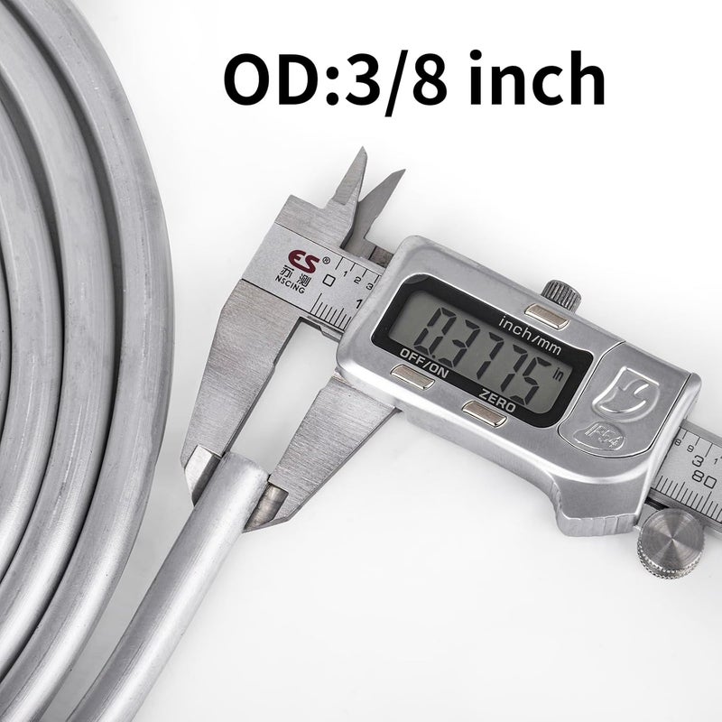 CNRAQR 3/8" OD Aluminum Hard Fuel Line 25 Feet Hardline Tube Thickness is 0.039" - Image 2
